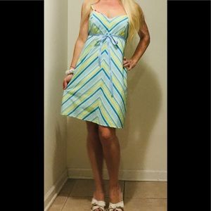 Reversible retro chevron dress